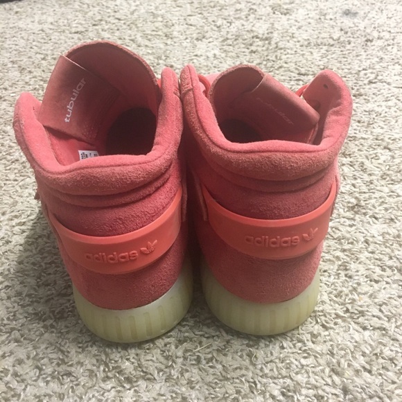 Red Adidas Tubular Hightops - Picture 4 of 4